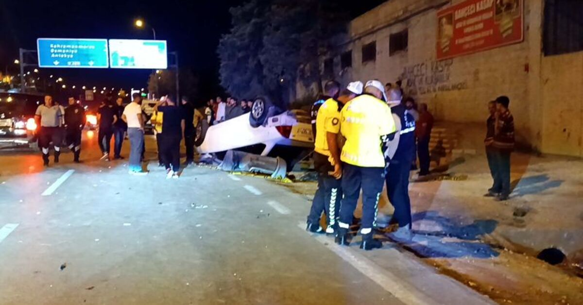 Gaziantep’te otomobil takla attı, sürücü öldü